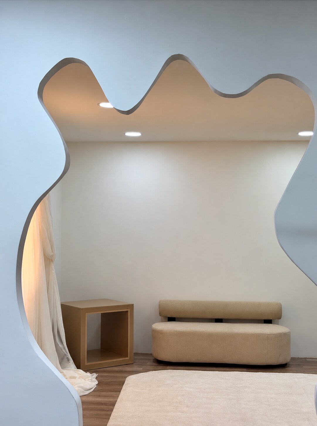 Sculptural lounge corner