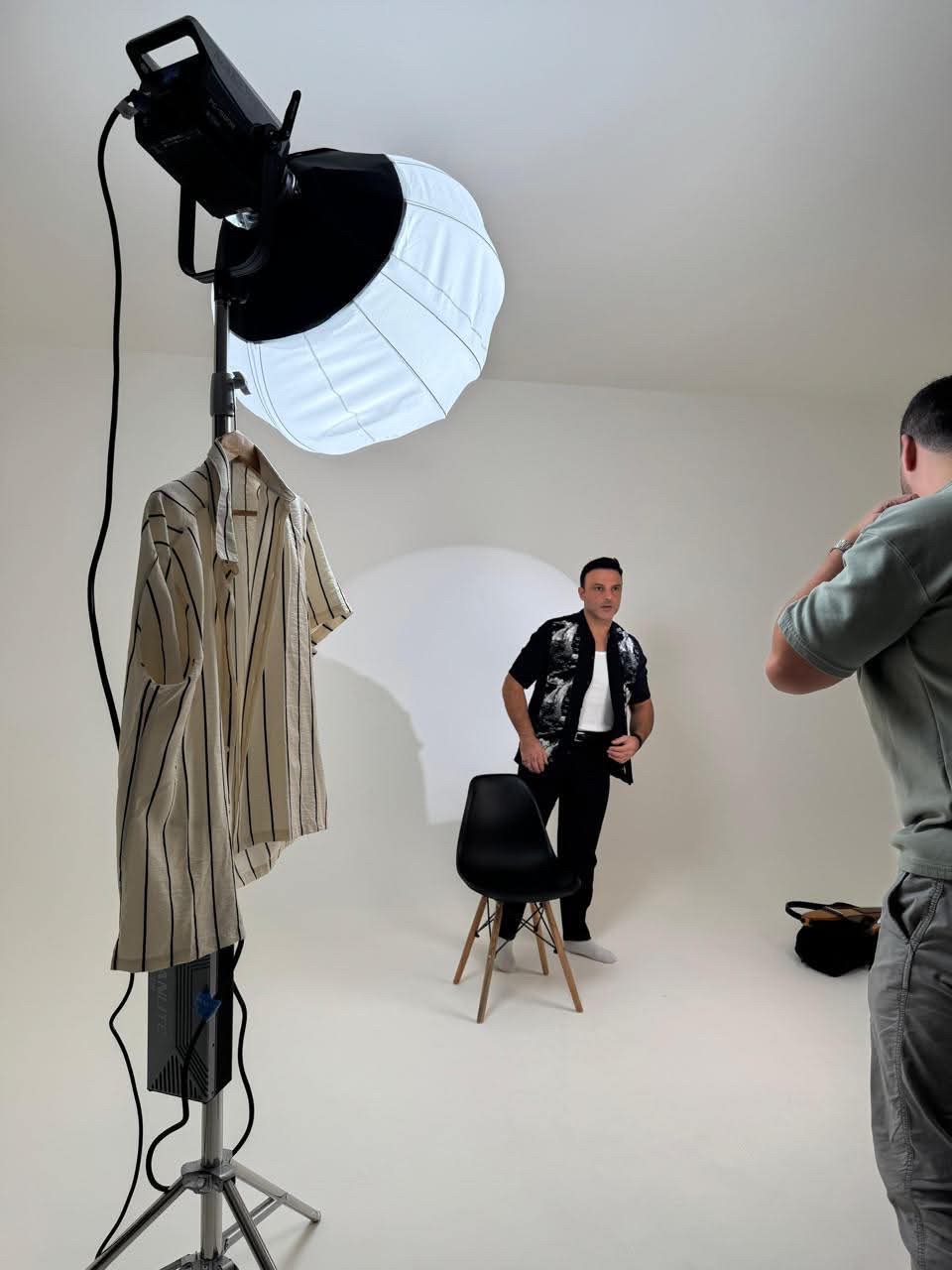 Portrait session behind the scenes